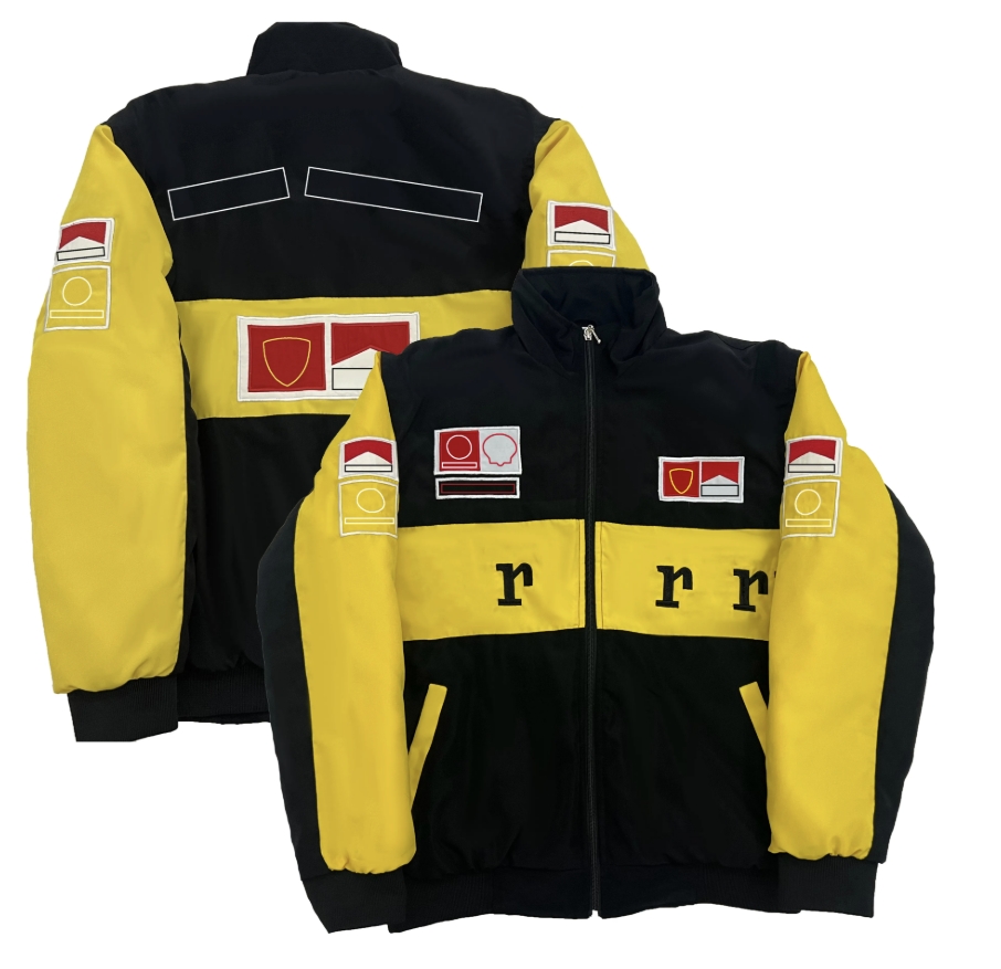 Upgrade 2025 New F1 Racing Suit Vintage Embroidered Cotton Autumn and Winter Biker Jacket