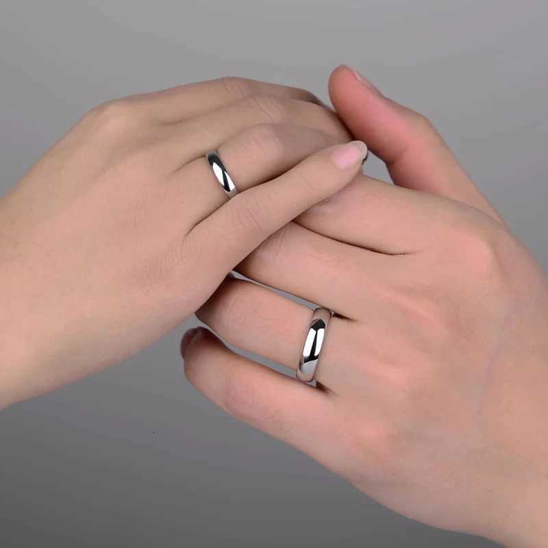Letdiffery Simple 2/4/6/8mm Stainless Steel Wedding Rings Golden Smooth Women Men Couple Ring Fashion Jewelry S250716