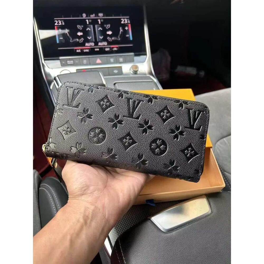 Designers ZIPPY WALLET Soft Leather Mens Womens Iconic textured Fashion Long Zipper Wallets Coin Purse Card Case Holder Wih Box Dust bag 6 colour