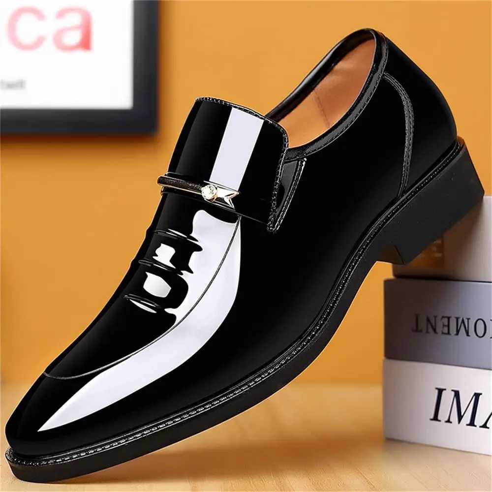 Mens Dress Shoes Formal Business Oxford High Gloss Patent Slip-On Loafers Comfortable Casual Driving Boat Shoes For Men Y250715