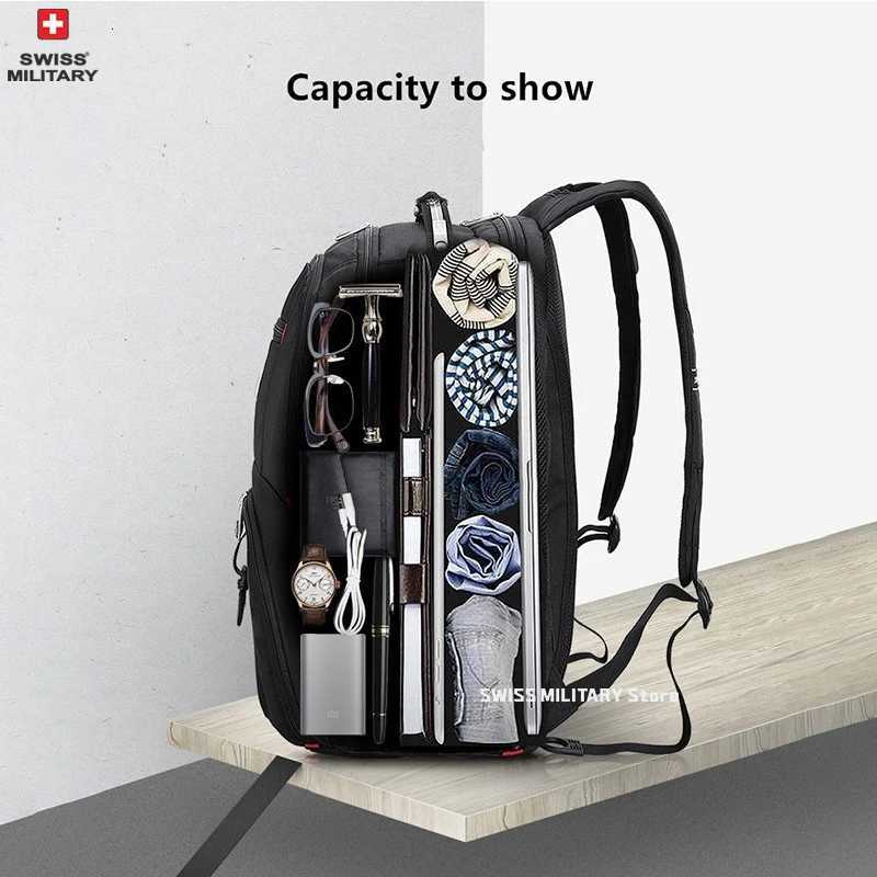 Waterproof Laptop Backpack Men, Large Capacity Travel Backpack, Swiss Style Business Bag for 15.6/17 Inch Laptops dh4300051
