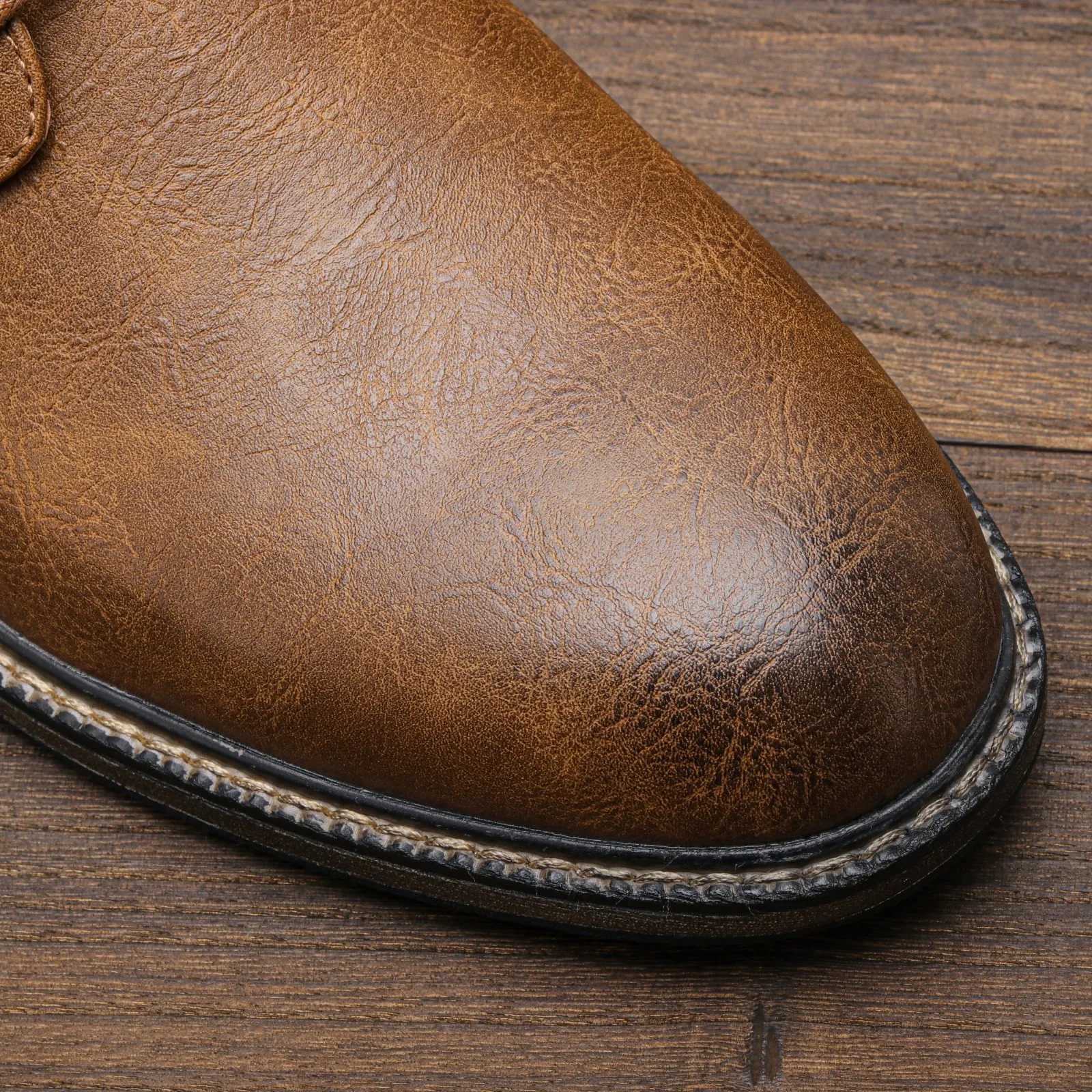 40~46 Casual Shoes Men Fashion Brand Comfortable 2024 Leather Shoes Men #Al7261 W250716