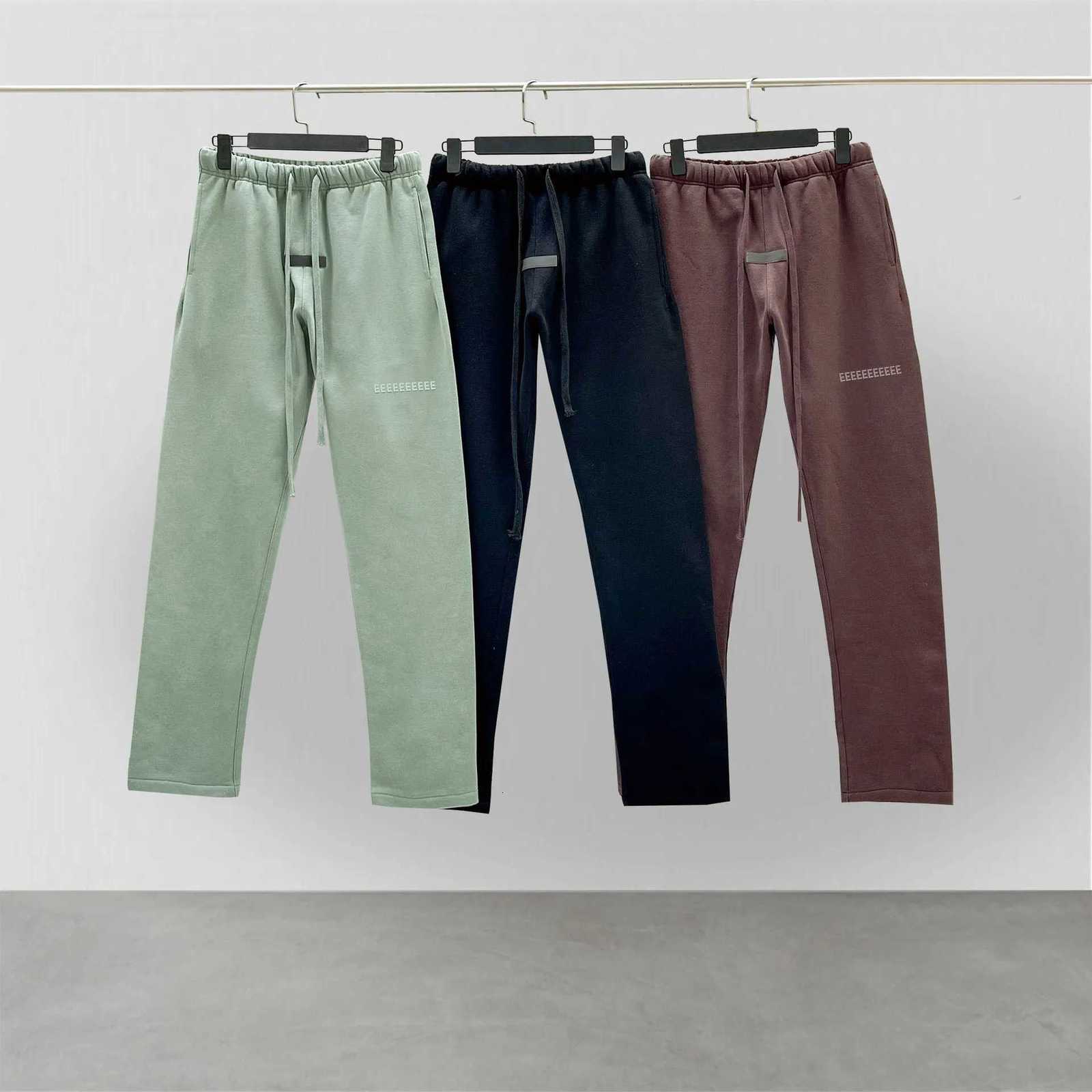 Season 9 Luxury Design Mens Casual Pants Two Rows Rubber Letter Wide Leg Pants Fashion Couple High Street Loose Sweatpants y250716