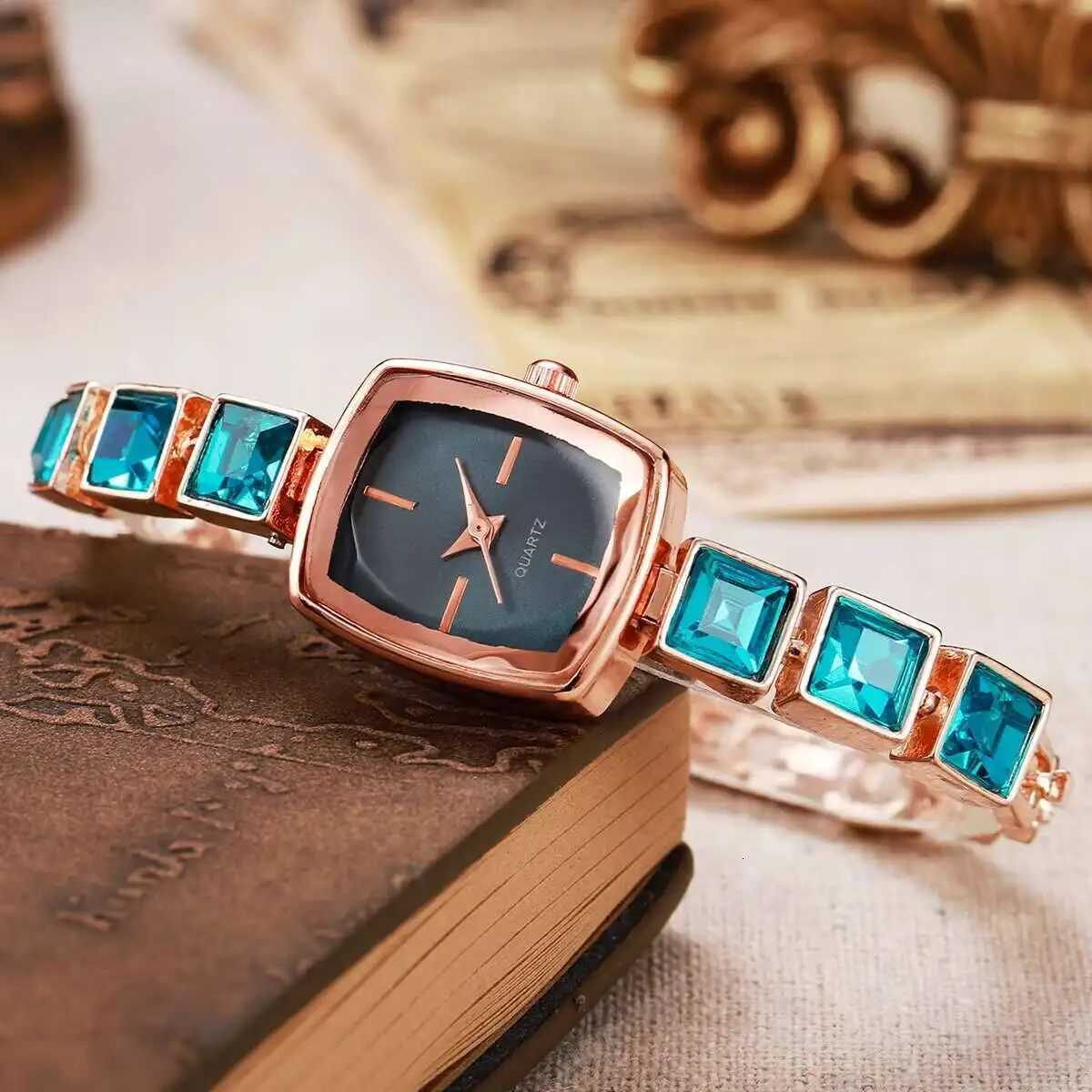 Fashion Square Wen Quartz Luxury Rhinestone Bracelet Wrist Watch for Ladies Clock Reloj Mujer Y250715