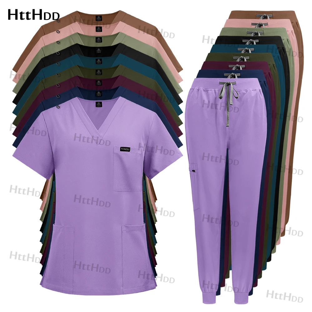 Nurse Accessories Fashion Uniforms Woman Clinical Nursing Pediatrics Working Clothes Mens Scrub Hospital Scrub Sets 250715