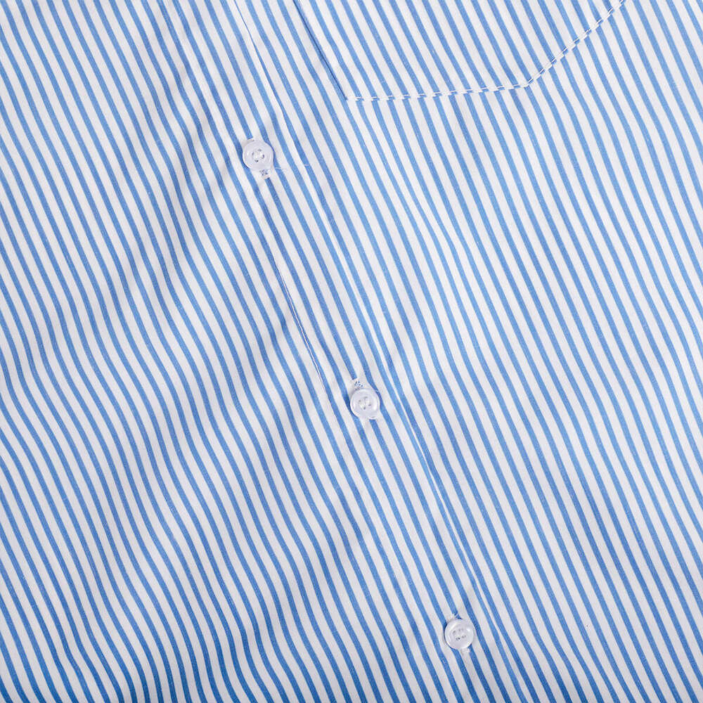 Solid Summer New Trendy Fashion Versatile Loose Polo Striped Shirt B5