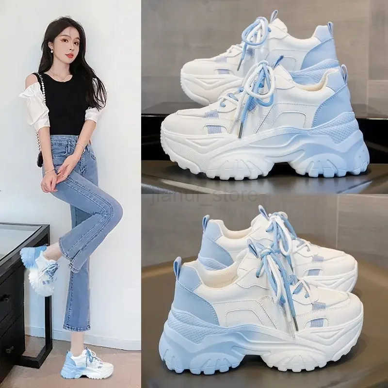 High Platform Lace Up Shoes For Women 2025 New Korean Stylish Deals Aesthetic Daily Routine Trends 39 Woman Footwear M250716