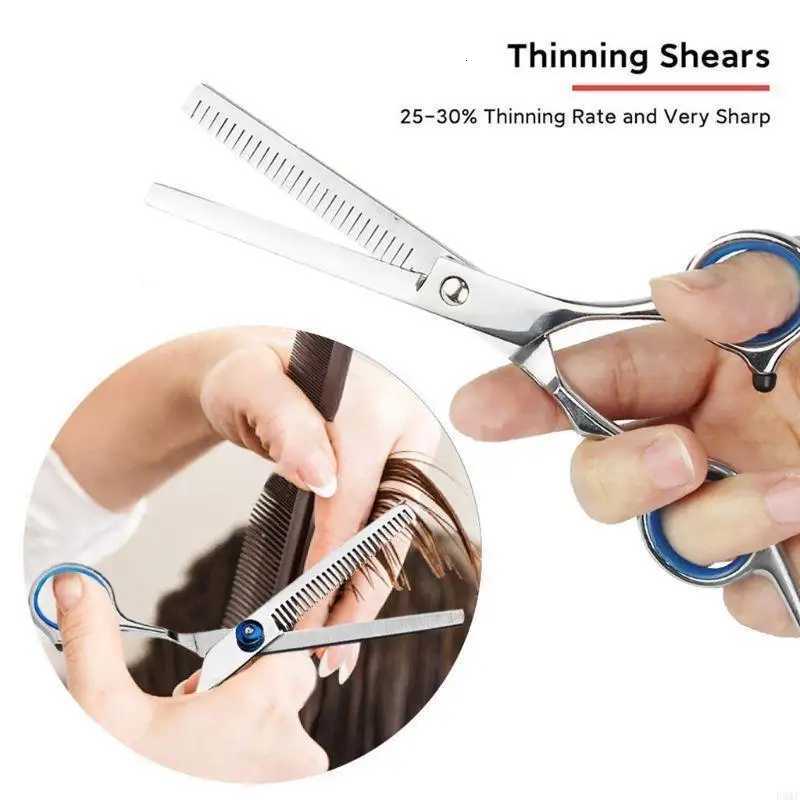 10pcs Hair Scissors 6 Inch Barber Hairdressing Cutting Professional Shear Stainless Steel Thinning Scissors Barbershop W250716