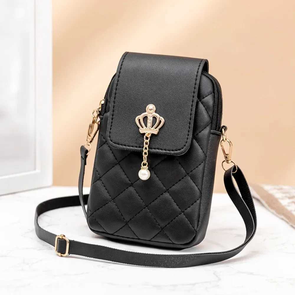 Single Shoulder Phone Messenger Bag Pocket Pouch PU Leather Crossbody Phone Purse Vertical Women Mini Bag Women