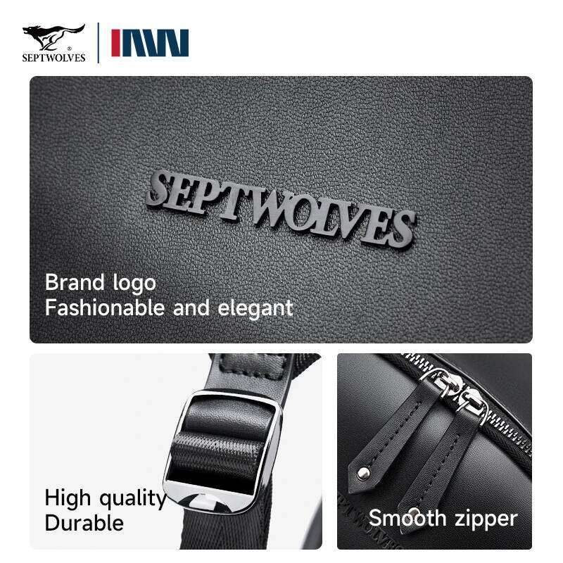 Septwoes Casual Business Large PU Leather Backpack Men Women Waterproof Laptop School Bag Male Classics Travel Knapsack