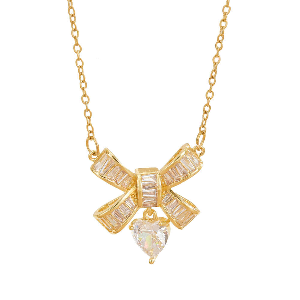 Butterfly Bow Necklace Series For Women, Niche Exquisite Light Choker Fashion Jewelry, Dia-Studded Collarbone Chain, Valentine's Day Gift B92