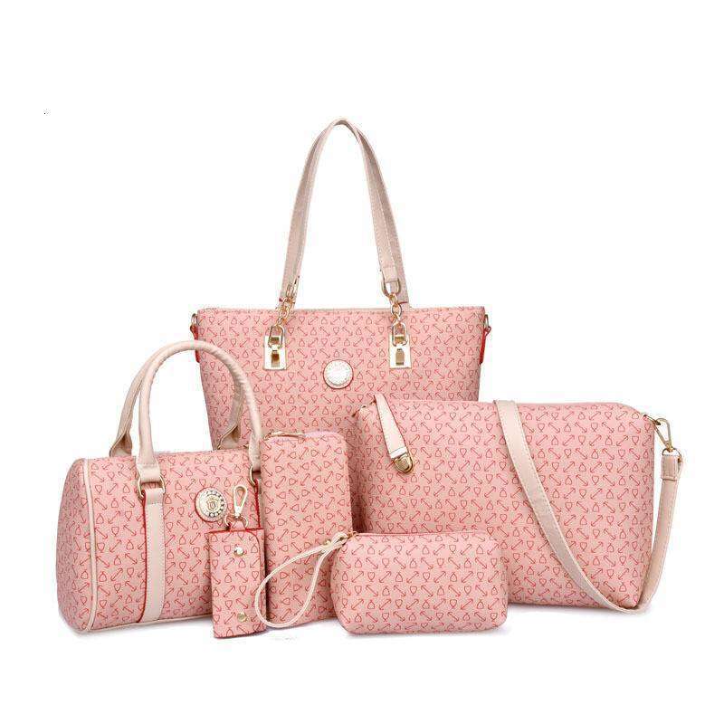 Women's New Fashion Handbag Arrow Pattern Single Shoulder Mother-Daughter Bag Six-Piece Set
