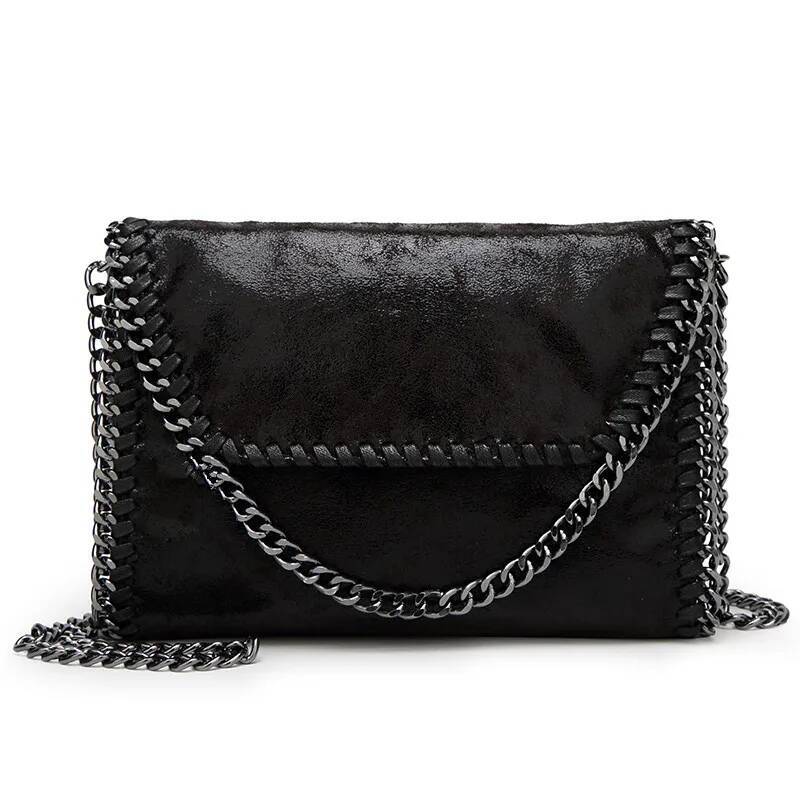 Fashion Chain For Women Shoulder Crossbody Casual Simple Ladies Solid Color Wild Handbag Clutch Messenger Bag