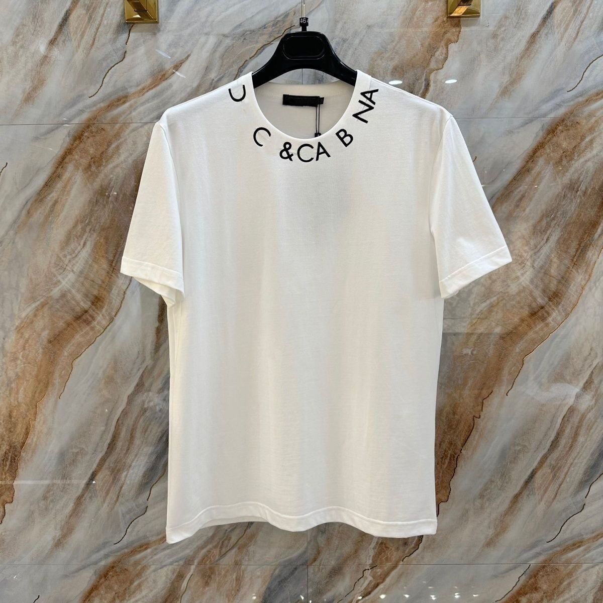 Designer fashion brand letters laminated printing short-sleeved street relaxing oversized casual American men's women's T-shirt