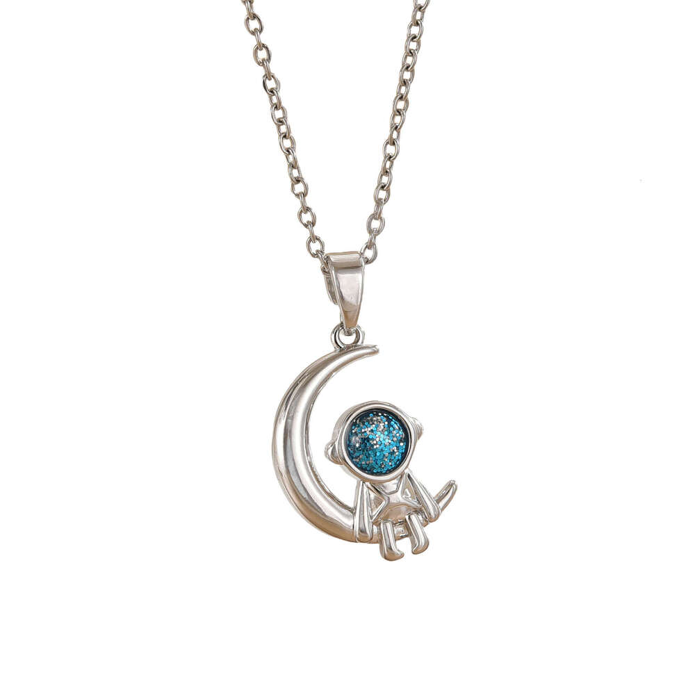 Cartoon Pendant Valentine's Day Gift Trendy Ins Style Clavicle Chain Astronaut Couple Necklace 31C
