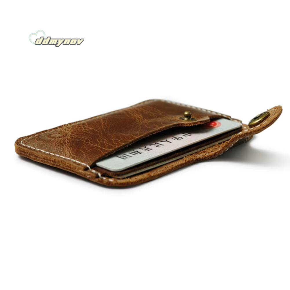 Wholesale Retro Leather Wallet Men Business Bank Holder Thin Credit Card Case Convenient Small Cards Pack Cash Pocket ddmynov