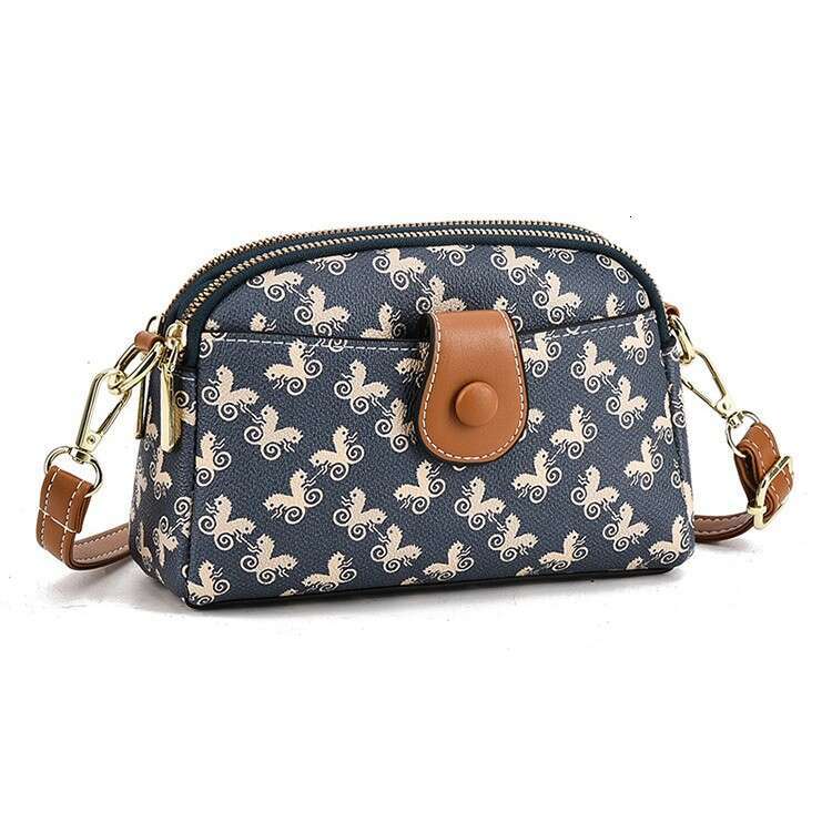 Crossbody Phone Bag Lightweight Multi-Pocket Mini Purse Stylish Color Block Shoulder Bag for Travel and Daily Use