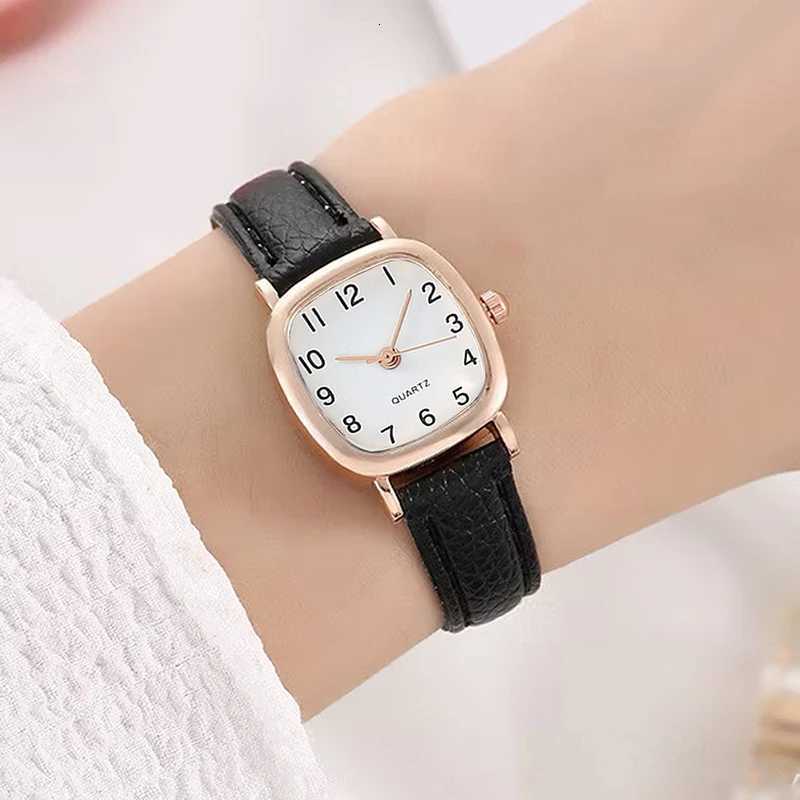 Square Belt Literary Retro Mens Korean Fashion Quartz Versatile Korean Daily Wristes Simple Luxury Watch Y250715