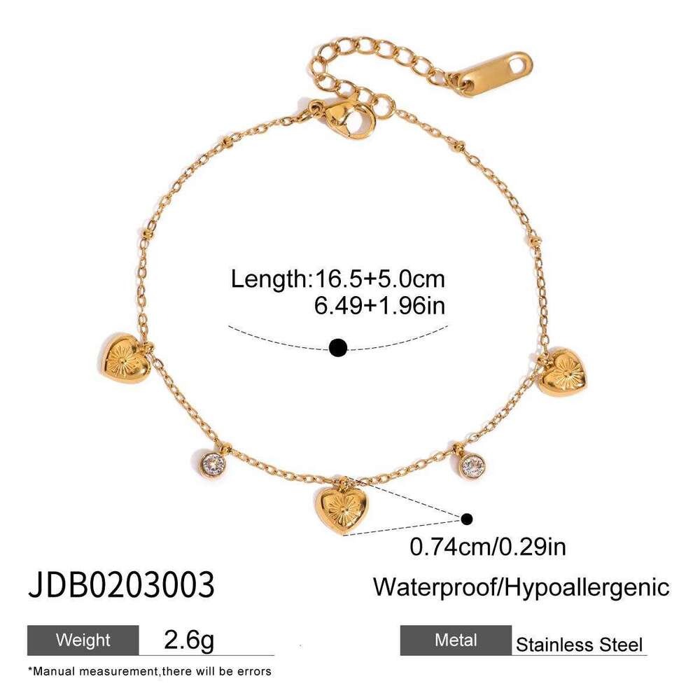Wanxing Stainless Zircon Bracelet Light High-end Feel Heart Butterfly Titanium Steel Niche Design Jewelry