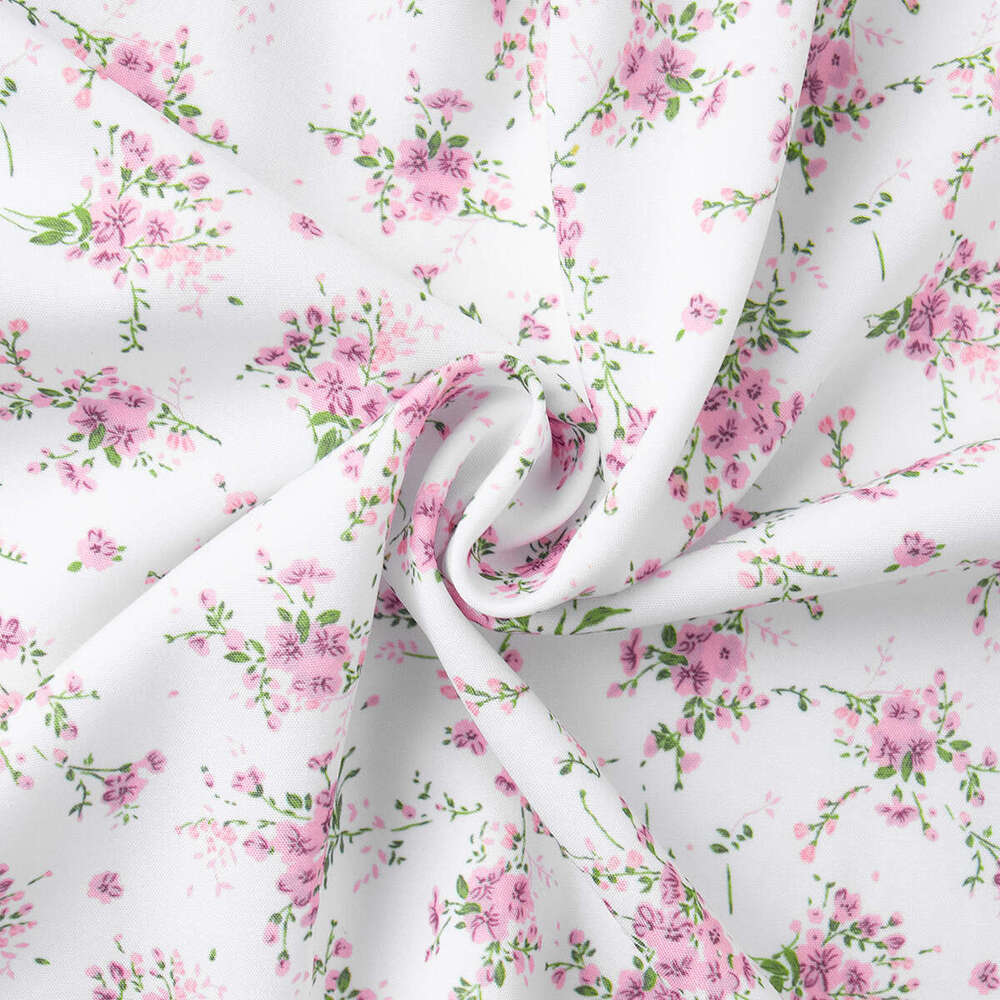 Printed Spring Summer New Lantern V Waist Short Long Sleeve Dress B5