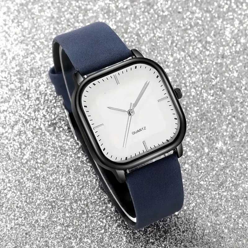 Two-piece mens Quartz with black brown strap Y250715