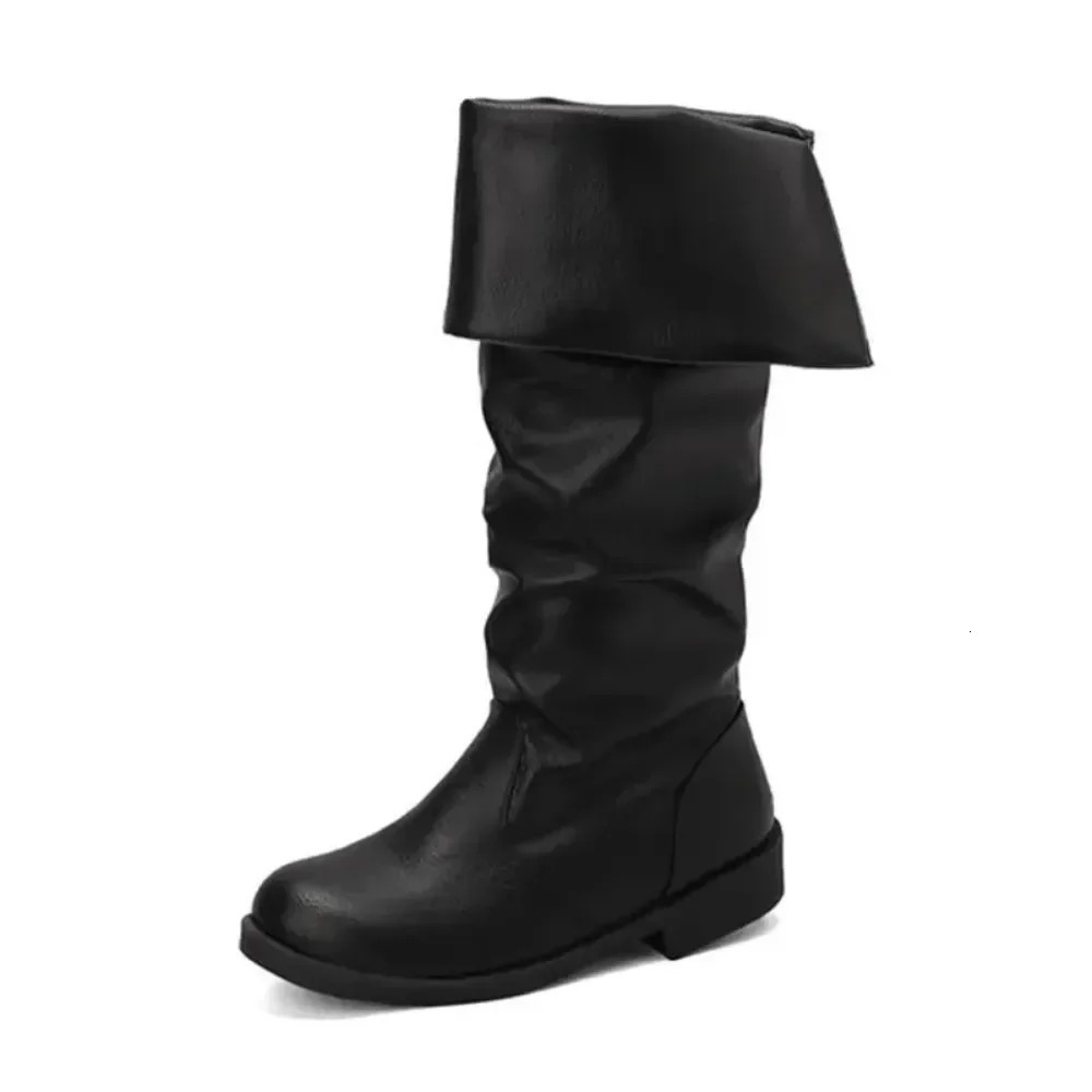 Retro Pirate Leather Boots for Men and Women Independent Station Medieval Viking Mens Boots 250715