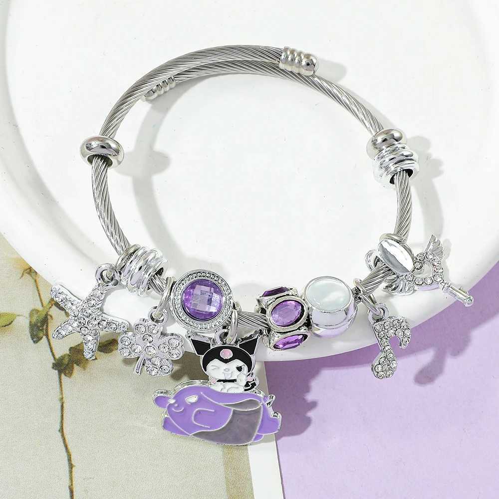 Sanrio Anime Figure Kuromi Creative Bracelet Charming Naughty Sanrio Bracelet for Friend Holiday Party Accessories Gift w250716