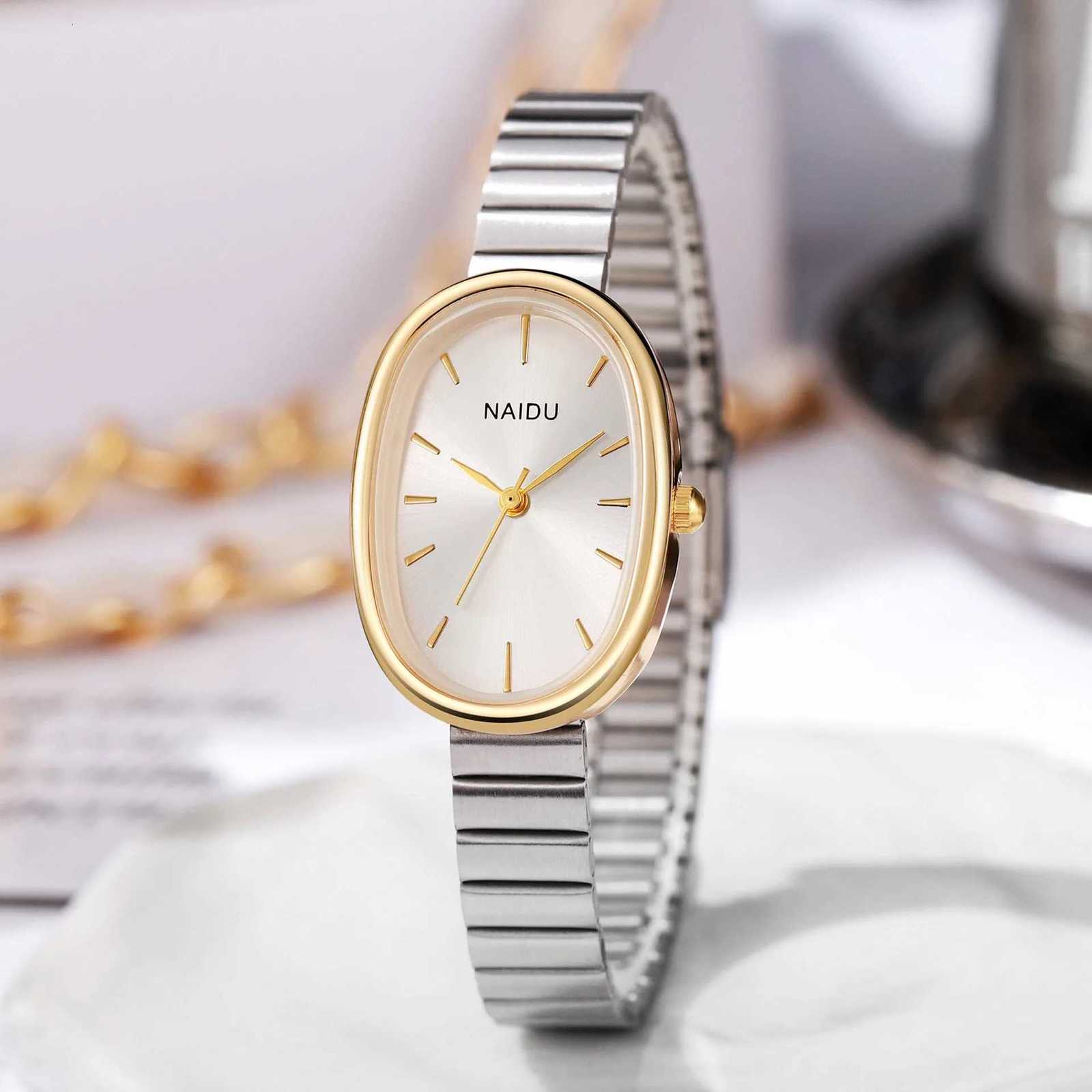 Elegant Oval Wen Quartz Luxury Brand Stainless Steel Band Dr Wrist Fashion Casual Classical Ladies Y250715
