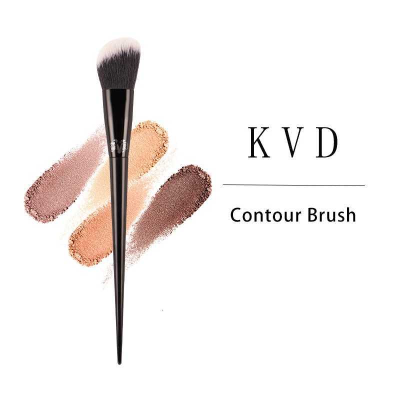 Kat Von D- Makeup Brush 02 Contour Brush Soft Fiber Hair Elegant Black Handle Brand Makeup Brushes for Women XJ2500716