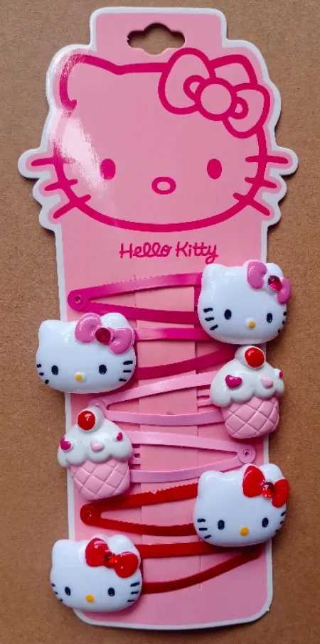 Sanrio New Hello Kitty Hair Clip Childrens Hairpin Cute Bow Side Clip Headdress Rubber Band Jewelry Kid Hair Rope w250716