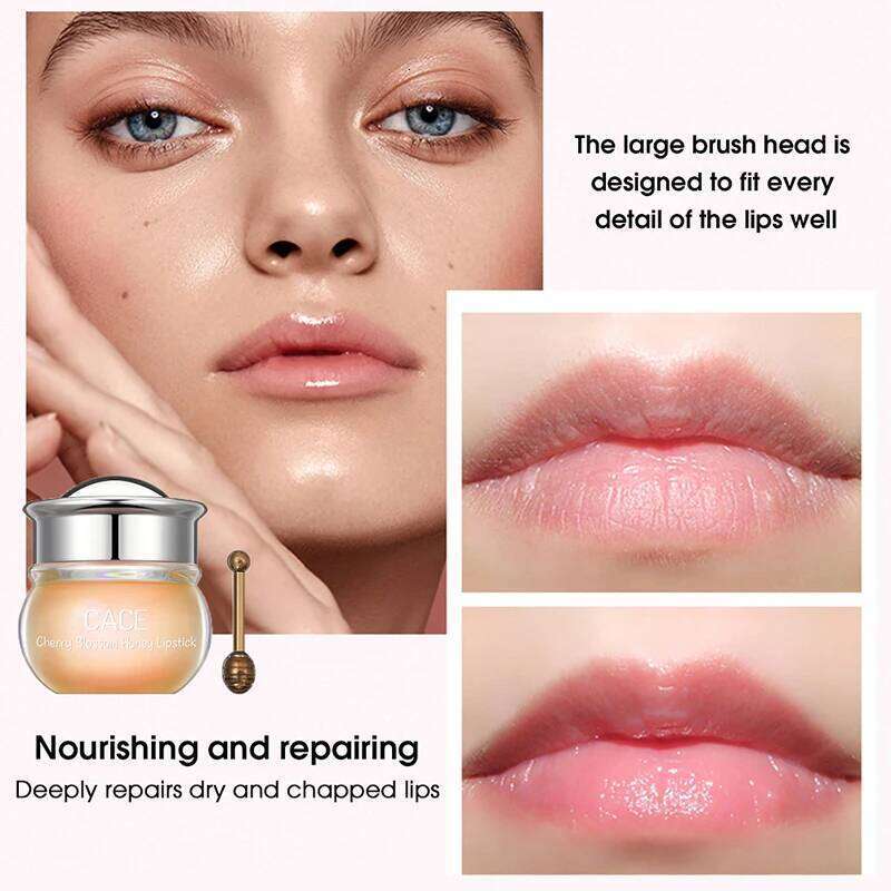 CACE Cherry Blossom Honey Lip Balm Deeply Hydrating and Plumping, Water-Rich Glossy Finish, Non-Sticky, X250716