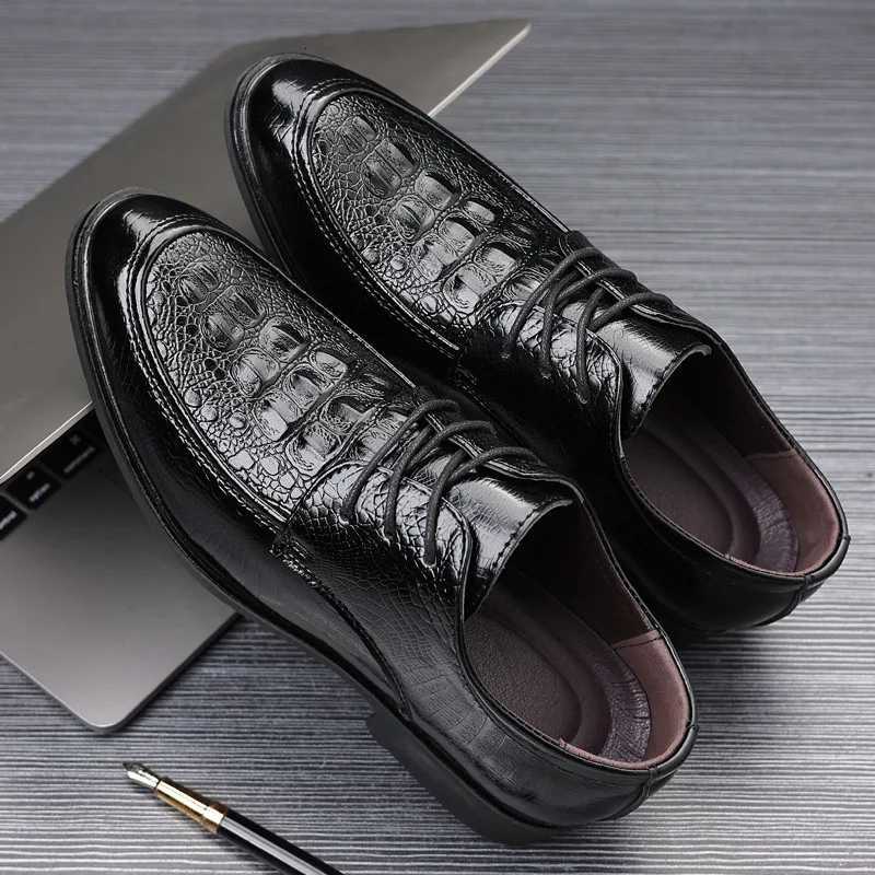 Dress Shoes for Men Odile PU Black Leather Shoes for Men Wedding Party Office Business Casual Oxfords Large Size Formal Y250715