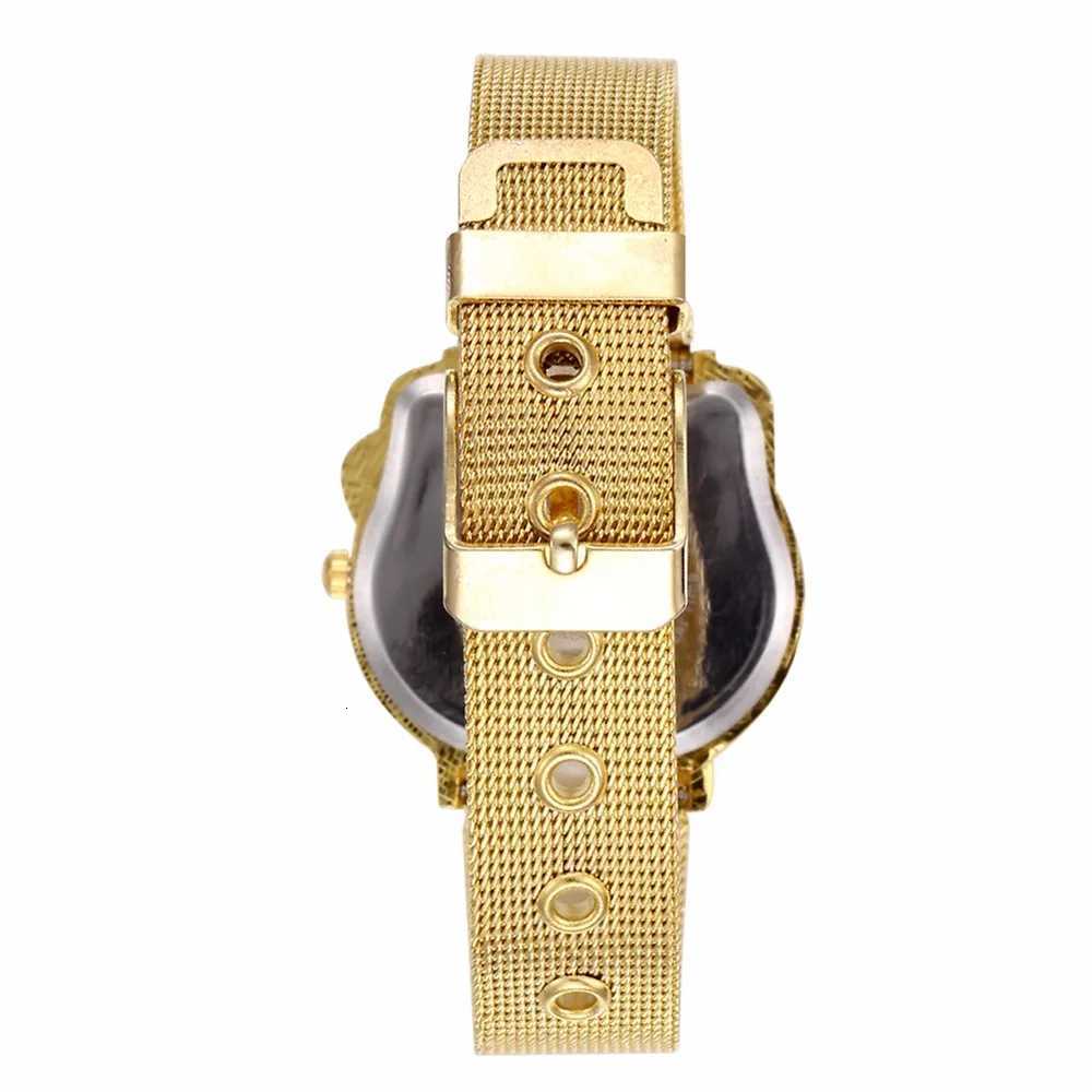 Sanrio Pink Diamond Cute Cat Bow Ladies Metal Cartoon Magnetic Watch Birthday Gifts for Kids Girls w250716