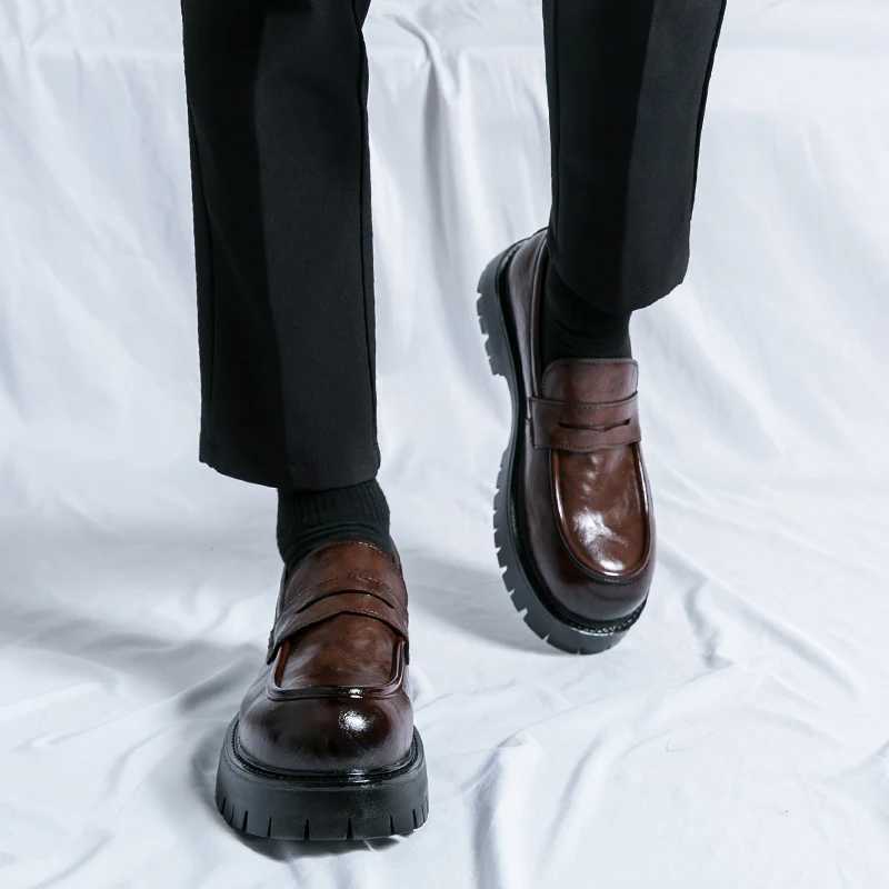 STRONGSHEN Men Leather Shoes Business Formal Shoes Oxford Casual Shoes Classic Comfortable Fashion Derby Shoes Luxury Shoes W250716