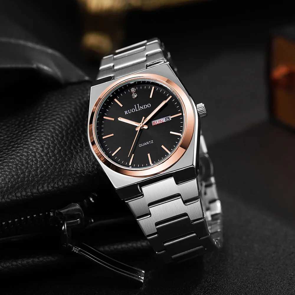 New Cross Border Mens with Steel Strip Cndar Quartz Mens Mens Luxury Y250715