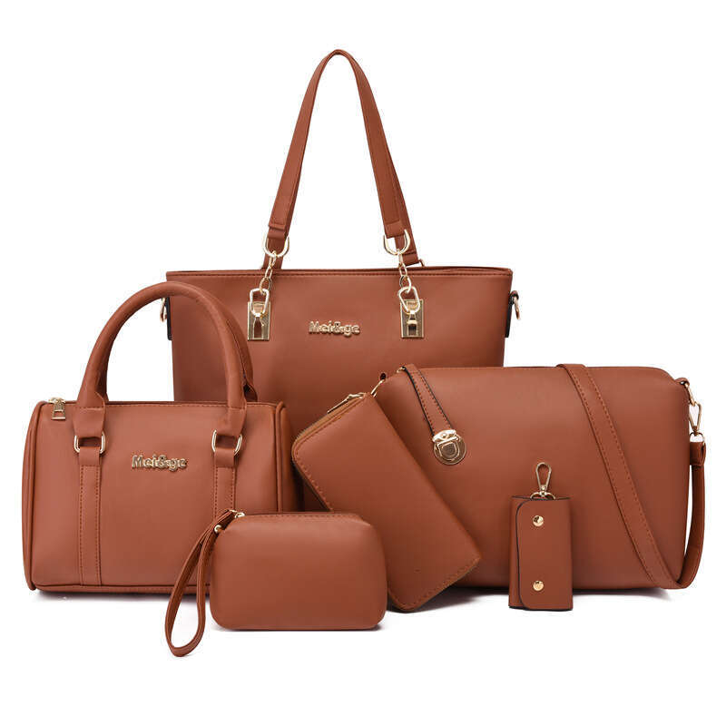 Women's New Fashion Six-Piece Set Mother and Child Large Capacity Shoulder Handbag Crossbody Bag