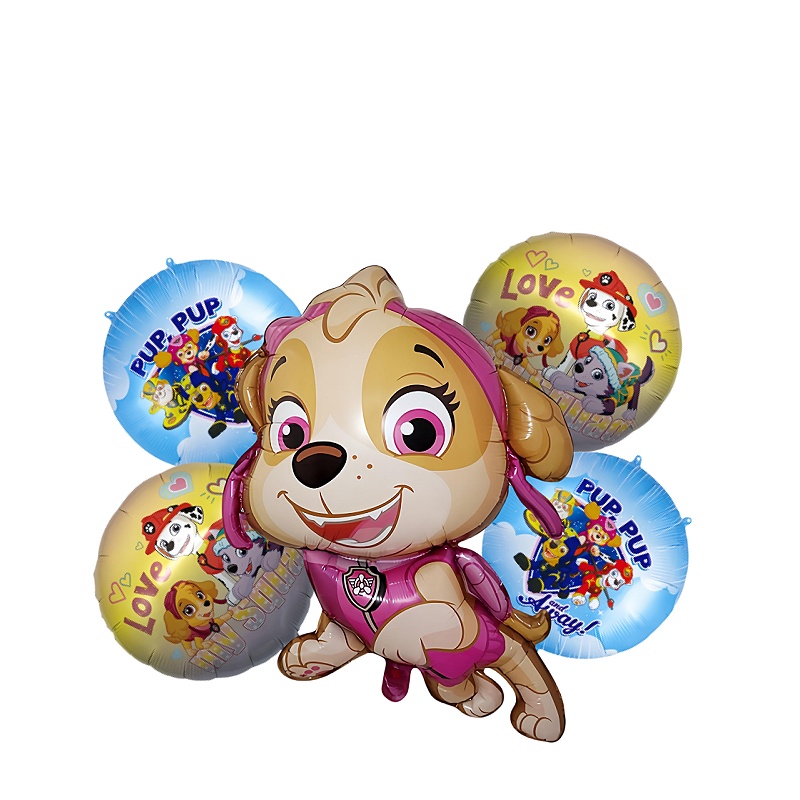 20-inch Paw Patrol themed cartoon aluminum film balloons, decorative balloons, party decoration items and atmosphere decoration
