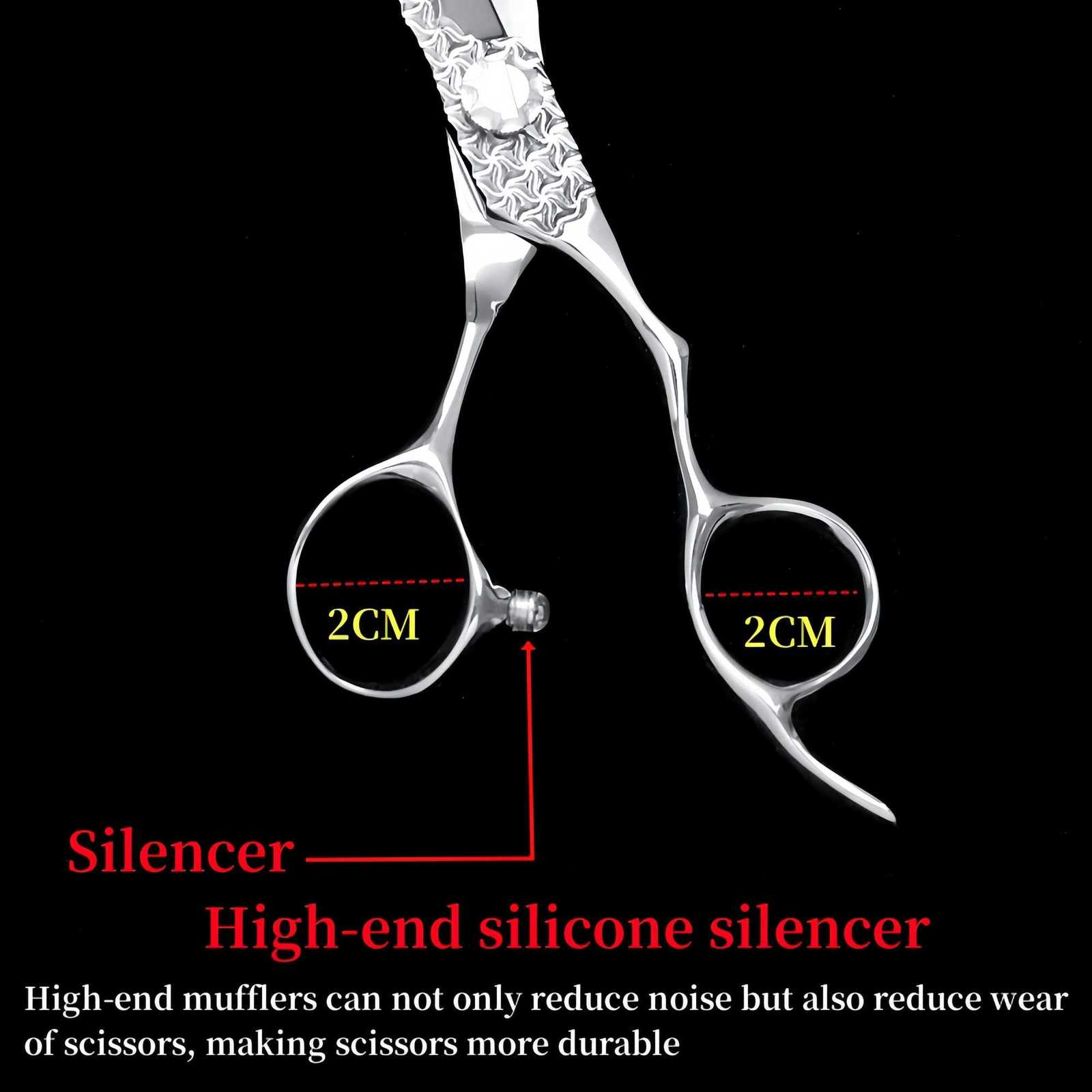 7.0 inch HISADA Professional Barber Scissors Hair Cutting Machine VG10 Material Hairdressing Scissors Hair Scissors W250716