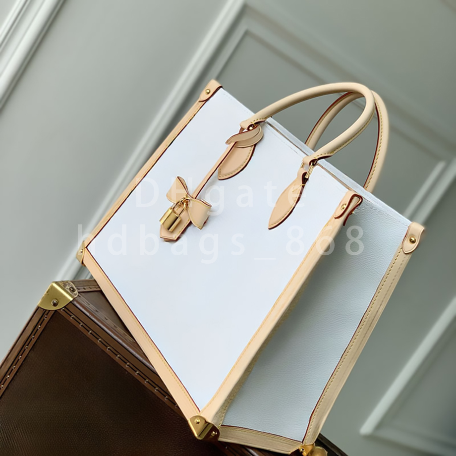 20A Top Quality Designer Tote Shopping bag Fashion Shoulder Bag for Women Canvas Cowhide-leather trim 35CM with Box LO01D1