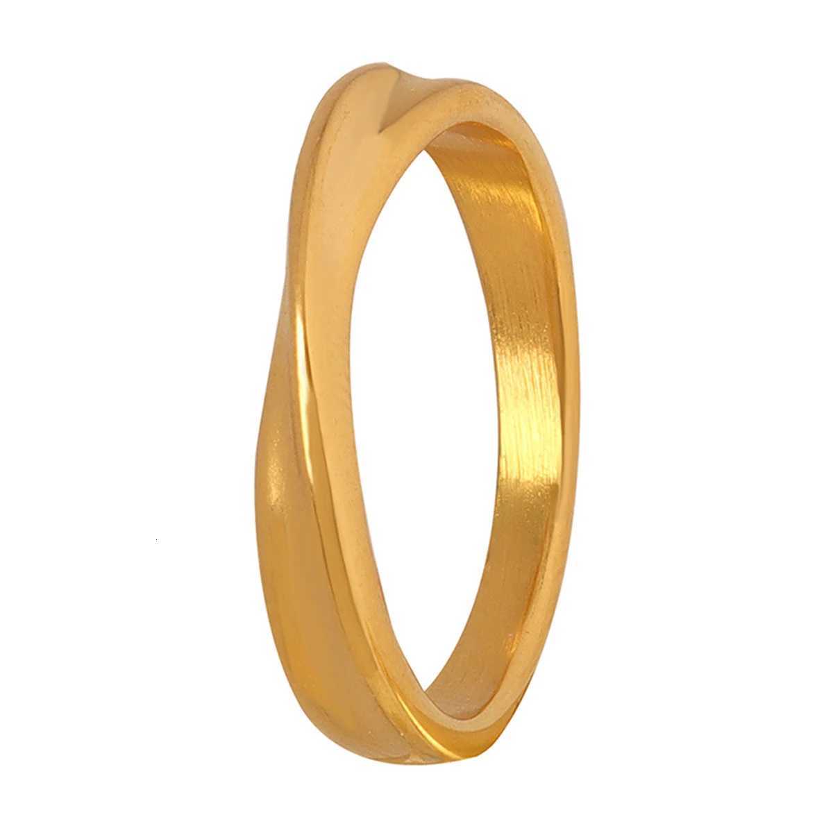 Thin 3mm Mobius Ring Charm Stainless Steel Twist Wedding Ring for Women Infinite Love Gift S250716