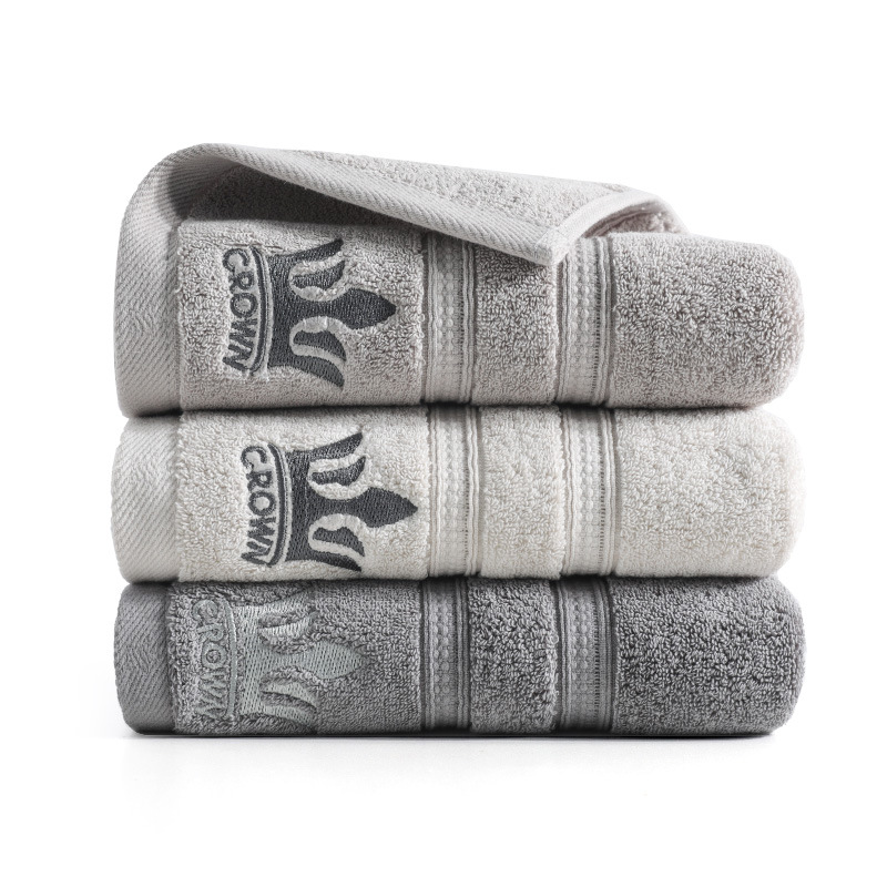 6 packs of high-grade pure cotton towel water-absorbing thickened soft towels embroidery household pure cotton face towels wholesale