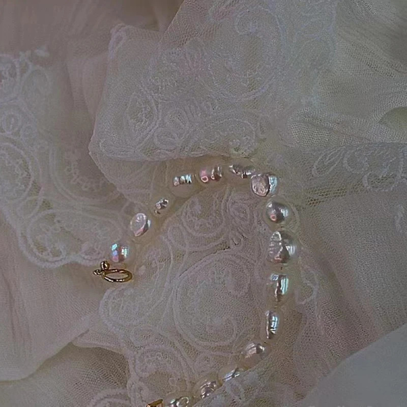 14K Gold Filled 100% Natural Freshwater Baroque pearl bracelet 8-9mm shiny irregular simple bracelet can be custom length HA 250712