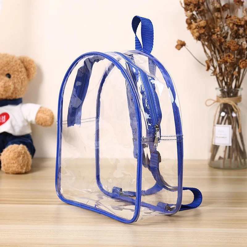 Lightweight Transparent Backpack Cute Zipper Double Shoulder Jelly Book Bag 250714