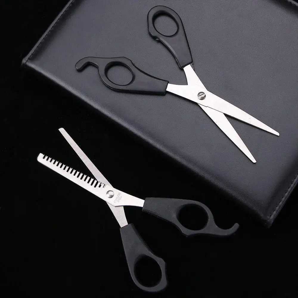Stainless Steel Salon Beauty Trim Bangs Thinning Flat Shears Hair Scissors Hair Cutting Styling Tool Hairdressing Set W250716