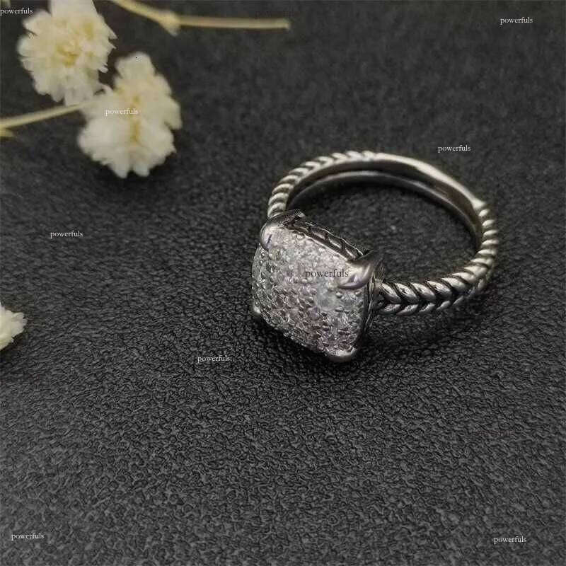 Wedding Ring Designer American Fashion Brand Jewelry Chatelaine Sterling Sier with Pav Dias for Women Rings