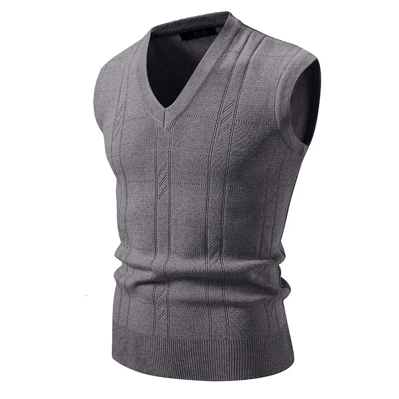 Mens V-Neck Sleeveless Vest Classic Pullover Knitted Waistcoat Sweater Cardigans Tank Tops Outdoor Streetwear 250716