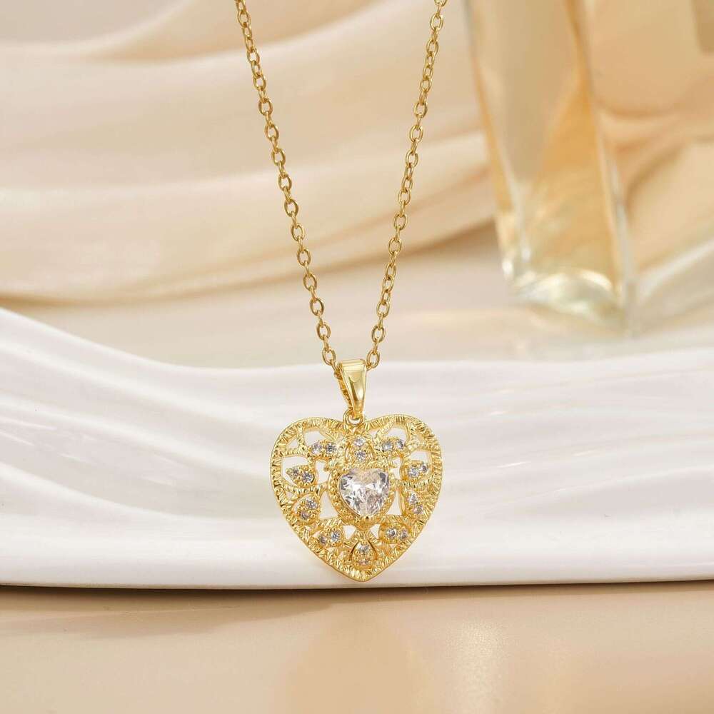 Sweet Forest Style Necklace For Women, Non-Fading, Unique Design, Fashion Pendant, Versatile, Elegant Titanium Steel Clavicle Chain Jewelry 778