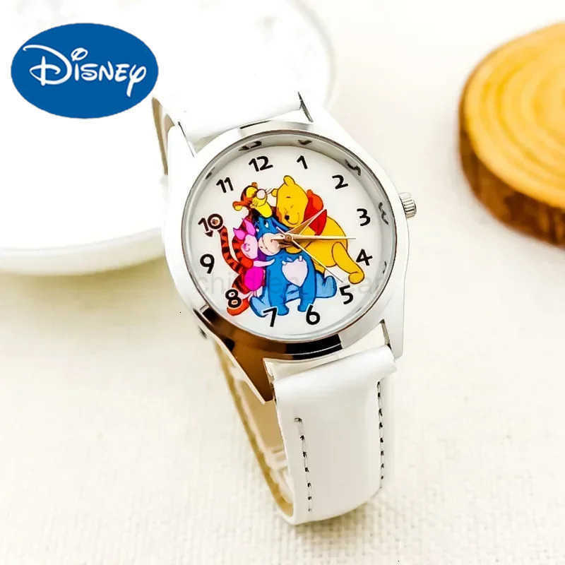 Disney Childrens Watches Winnie Bear Tigger Piggy Pi Jie Yi Er Childrens Watch Leather Band Glass Dial Watch W20250716