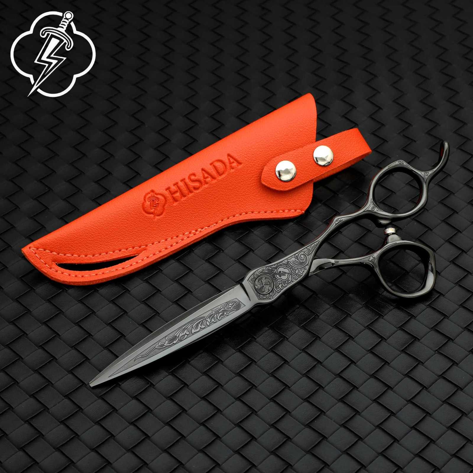 6.0 inch HISADA Hairdressing scissors VG10 Steel grade scissors Pattern Professional Hair Salon Top Professional Scissors W250716
