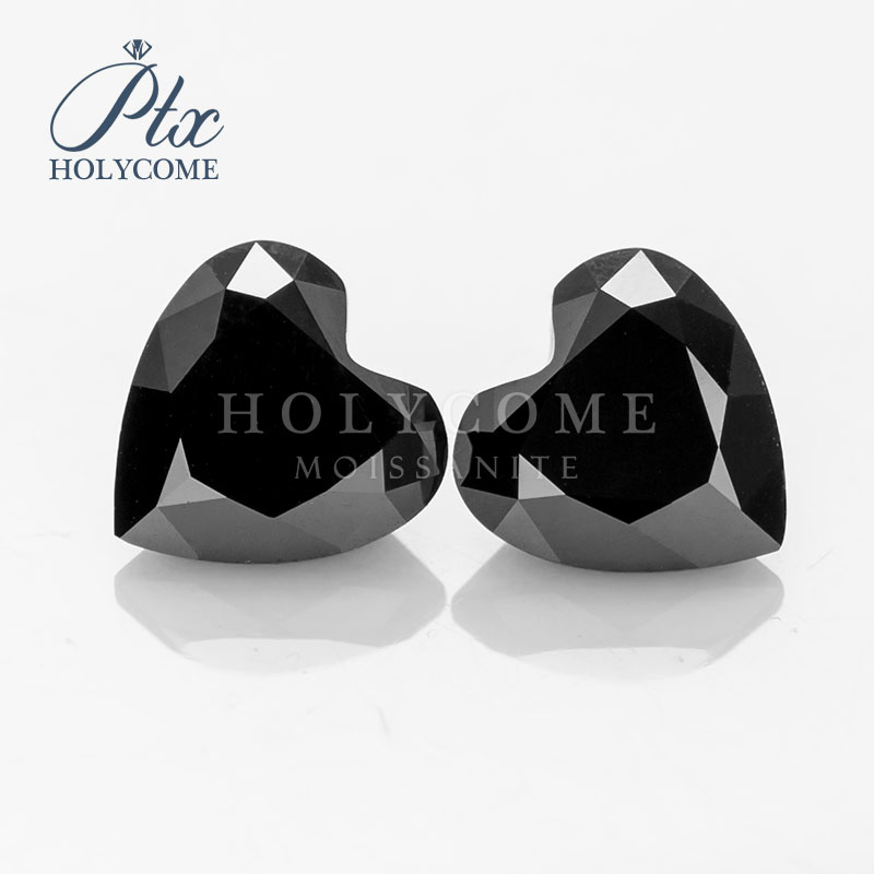 Black Color Lab Created Moissanite Diamond VVS1 0.1ct to 10ct Various Shapes GRA Cartificate Synthetic Loose Moissanite Stone for Fine Jewelry Making